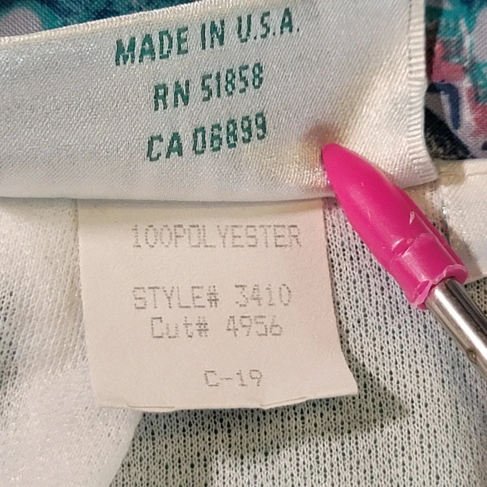 Vintage Lilys of Beverly Hills Tracksuit Teal Geometric Windbreaker Set Large